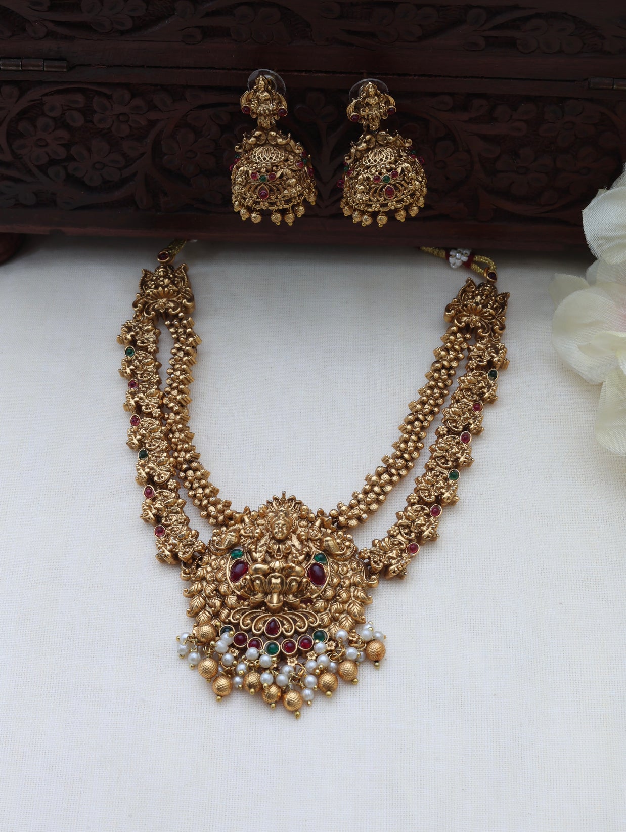 2 layer Devi necklace set - (0096)