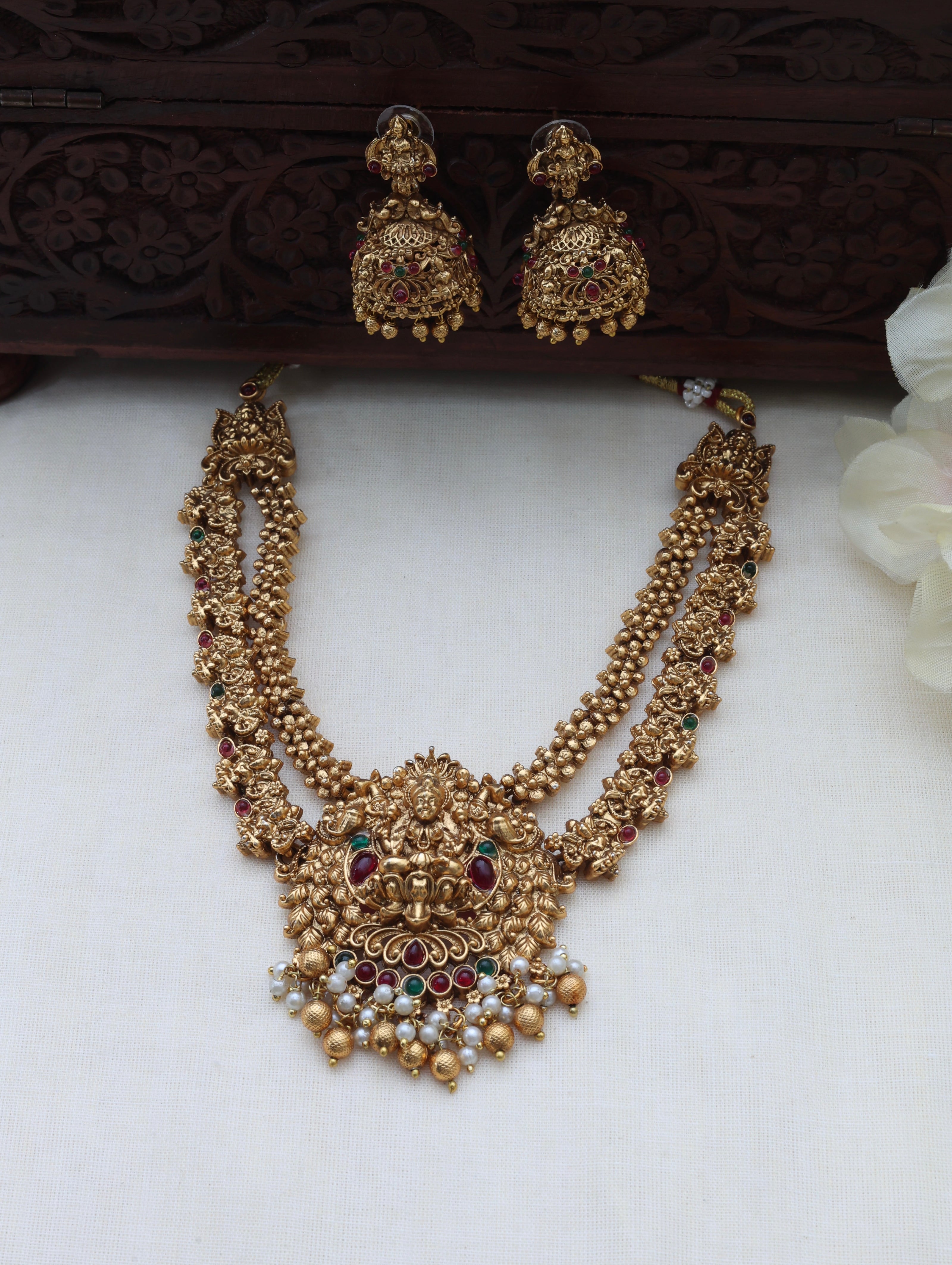 2 layer Devi necklace set - (0096)