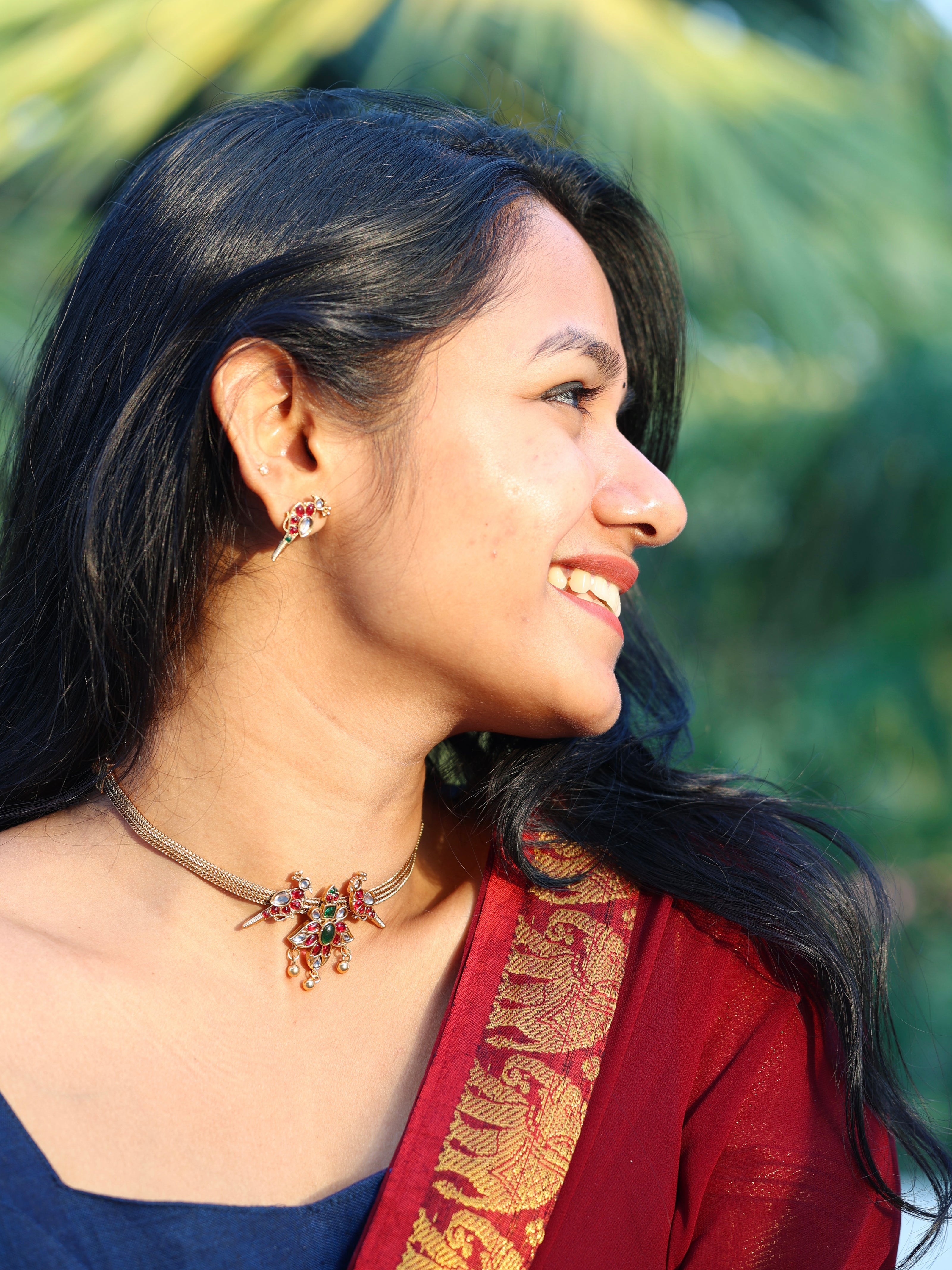 Antique Peacock choker set