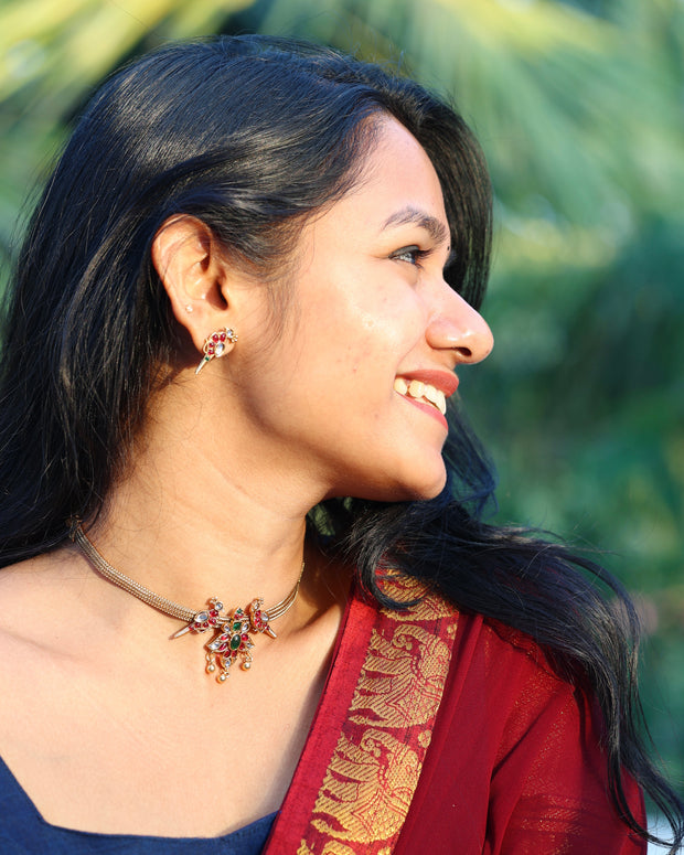 Antique Peacock choker set