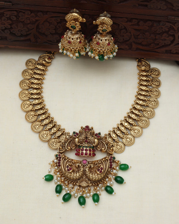 Mayura coin necklace set