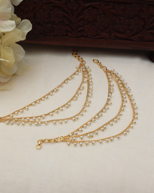 3 layer pearl Earchain