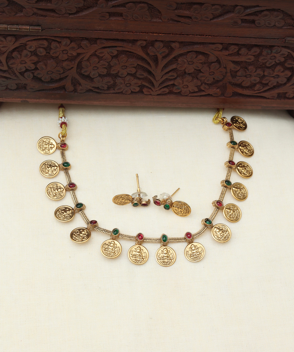 Devi coin necklace set