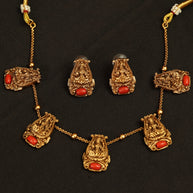 Coral Lakshmi necklace set