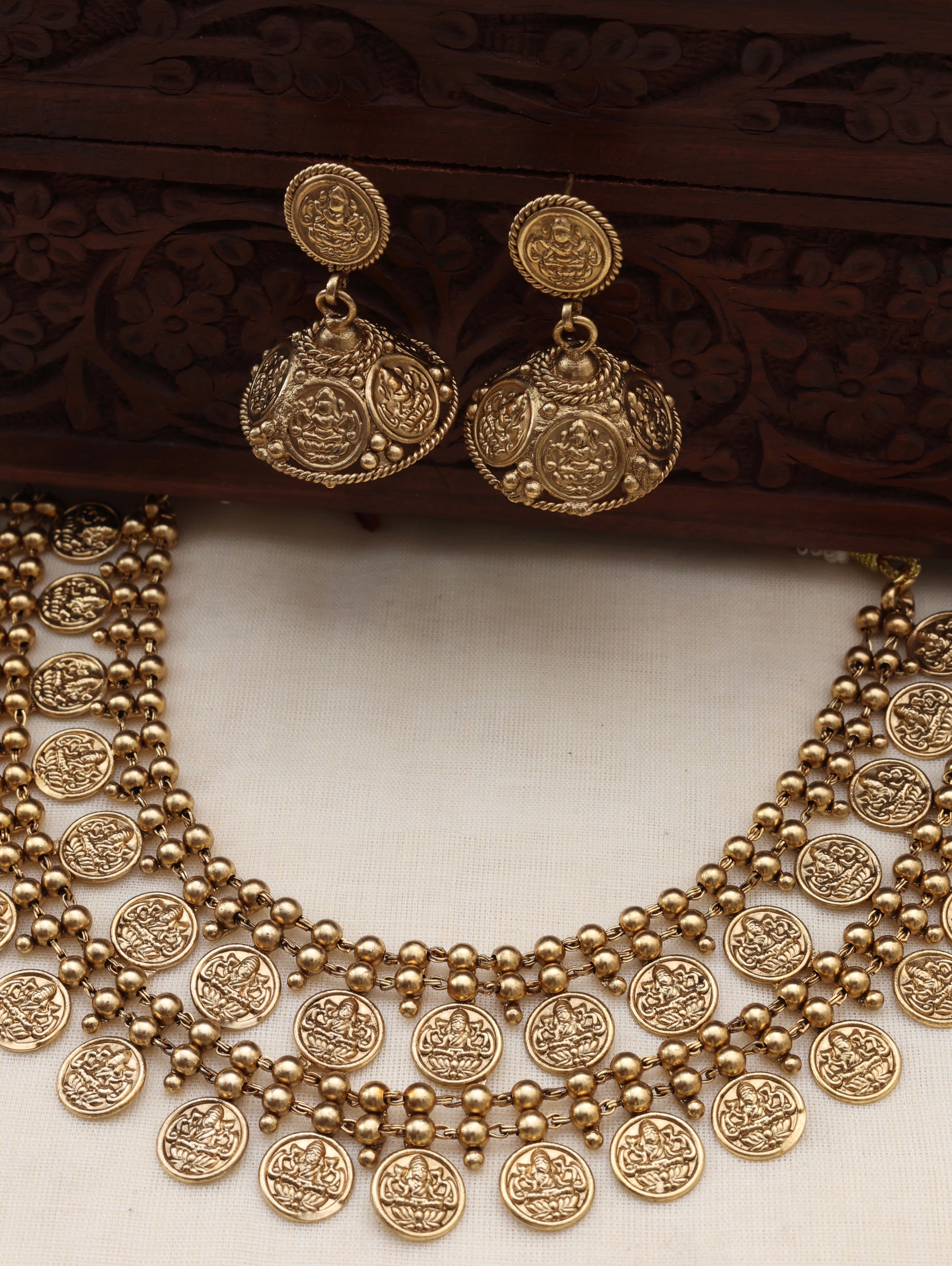 Double layer coin choker set-(JS 0276)