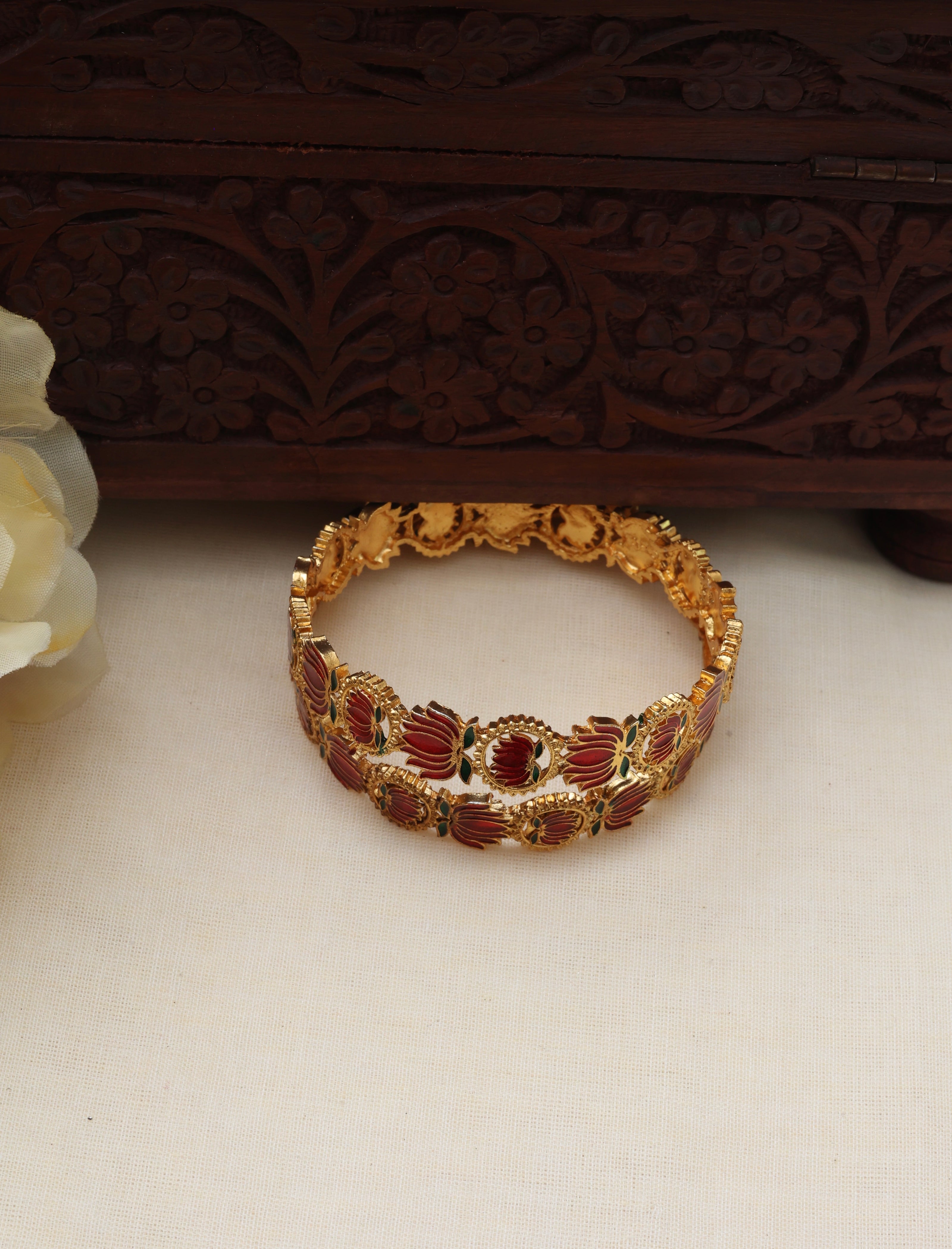Red Lotus bangles