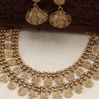 Double layer coin choker set-(JS 0276)