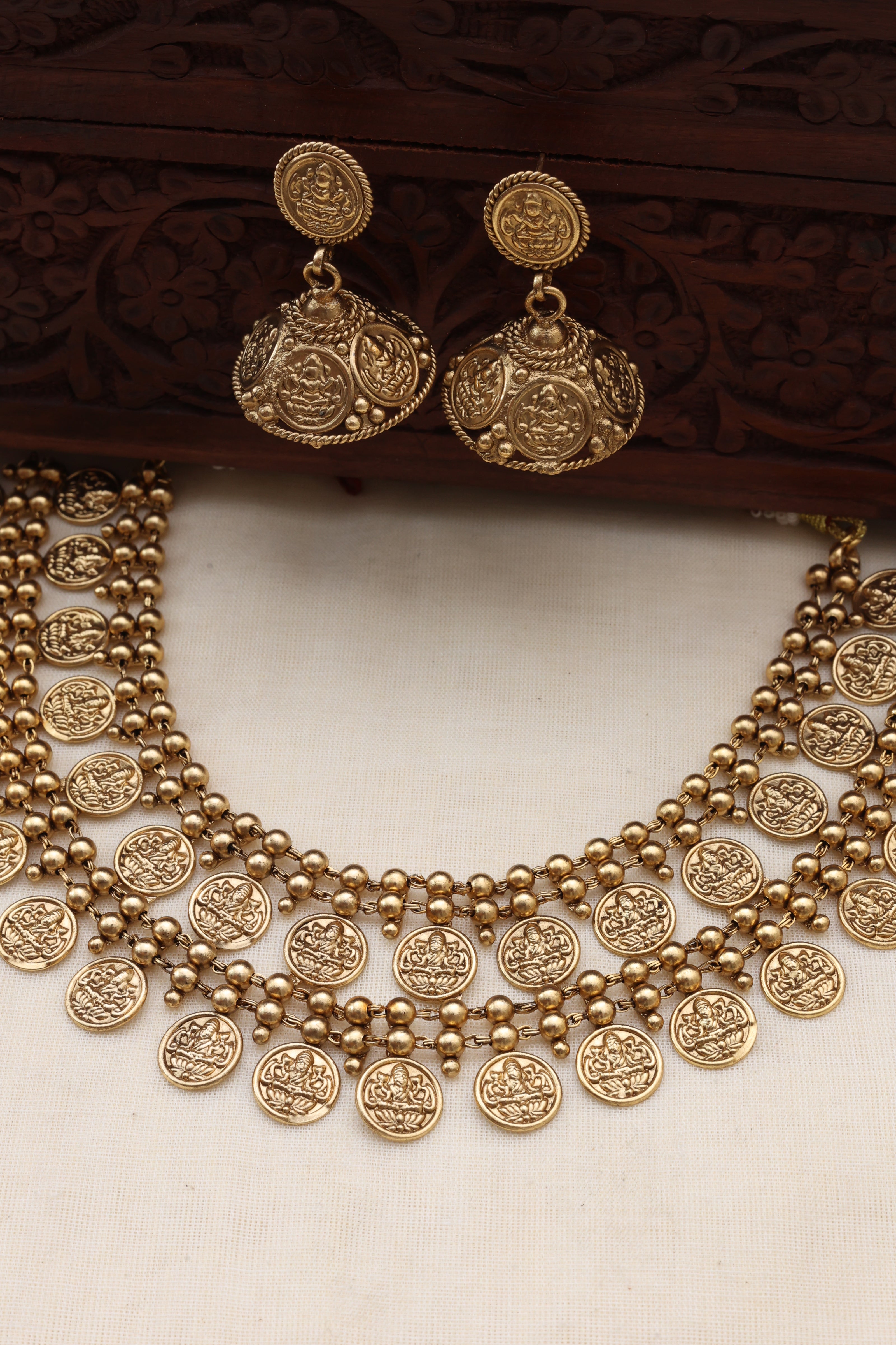 Double layer coin choker set-(JS 0276)