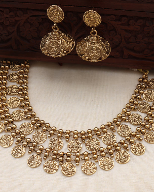 Krithi 2 layer coin choker set-JS 0130