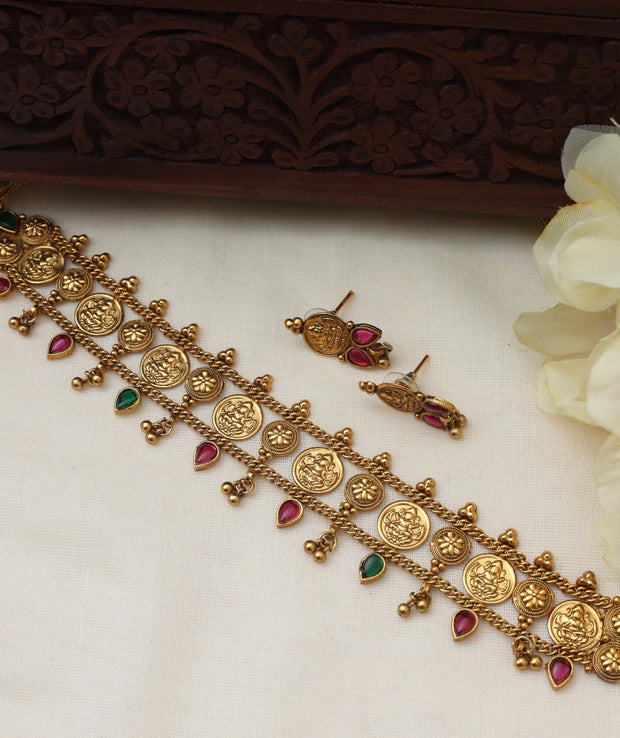 Bhavya coin choker set