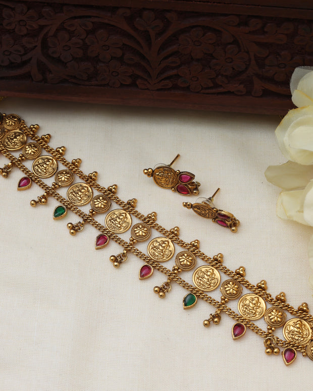 Bhavya coin choker set