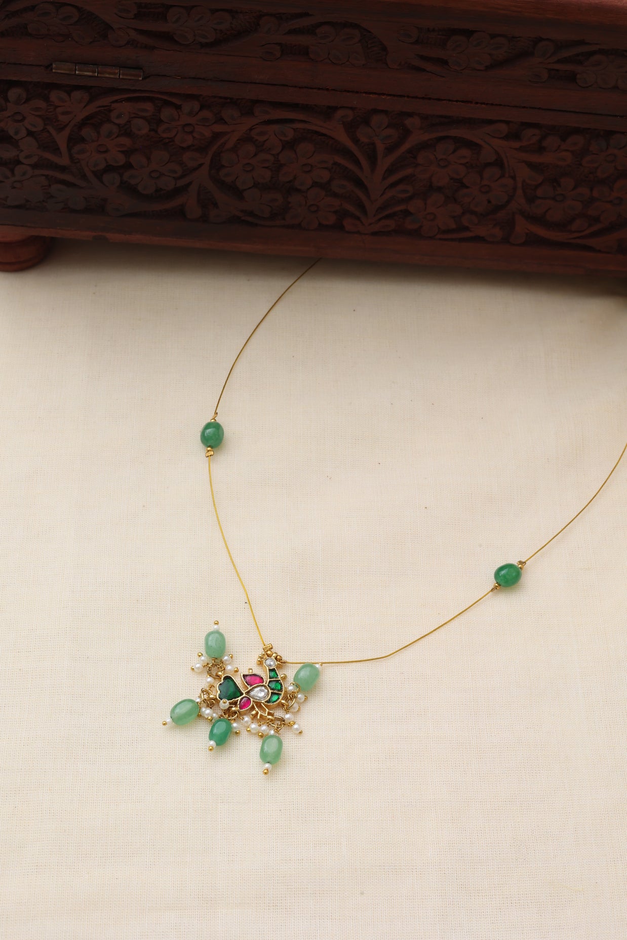 Invisible peacock necklace - (NS 023)