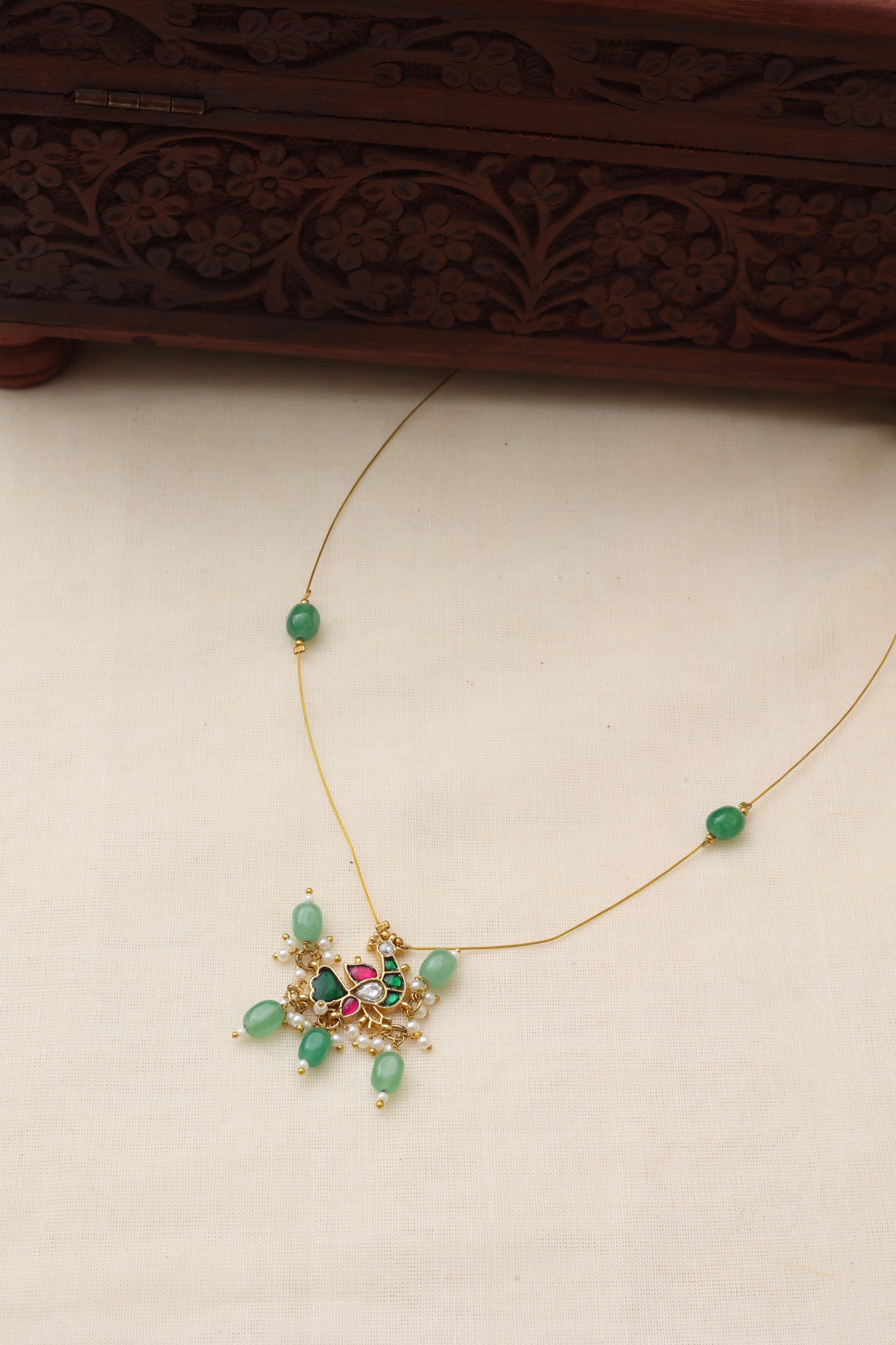 Invisible peacock necklace - (NS 023)