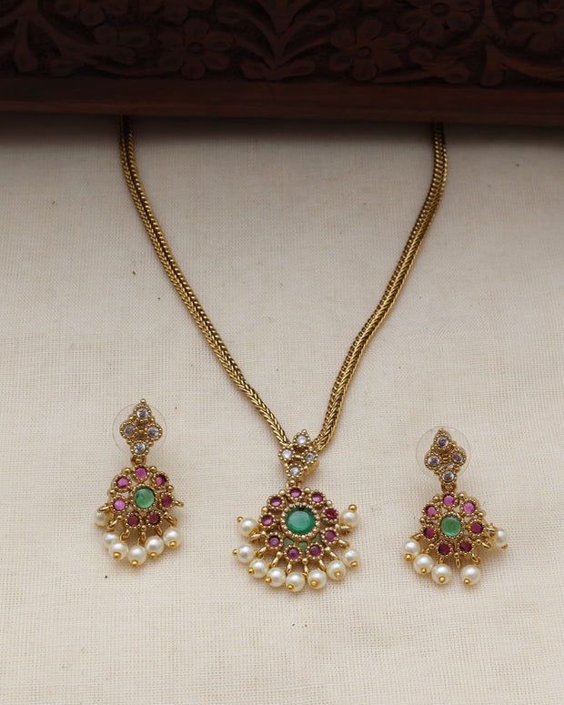 Raga Attigai Necklace set-(JS 0267)