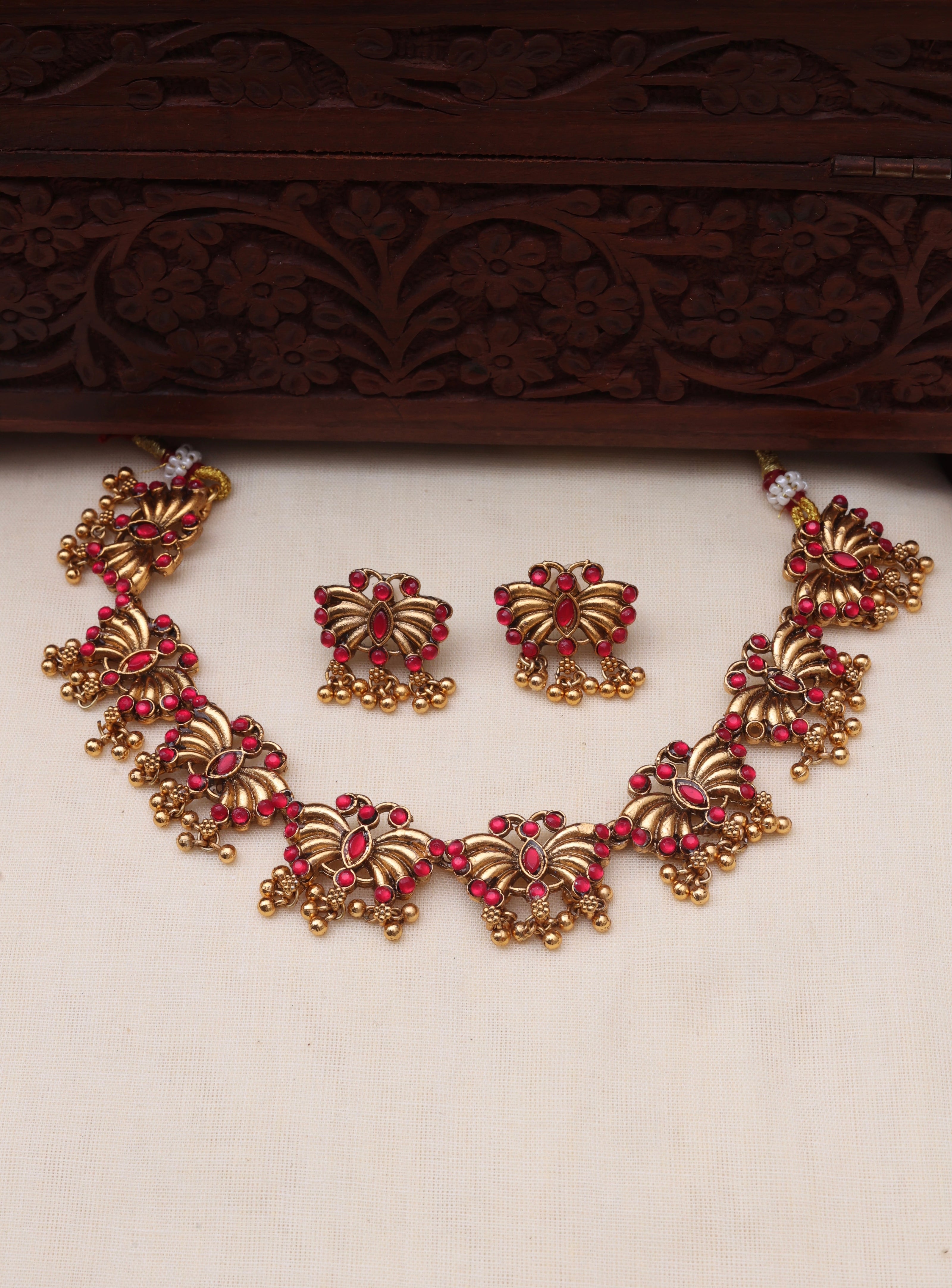 Butterfly necklace set-JS 0117