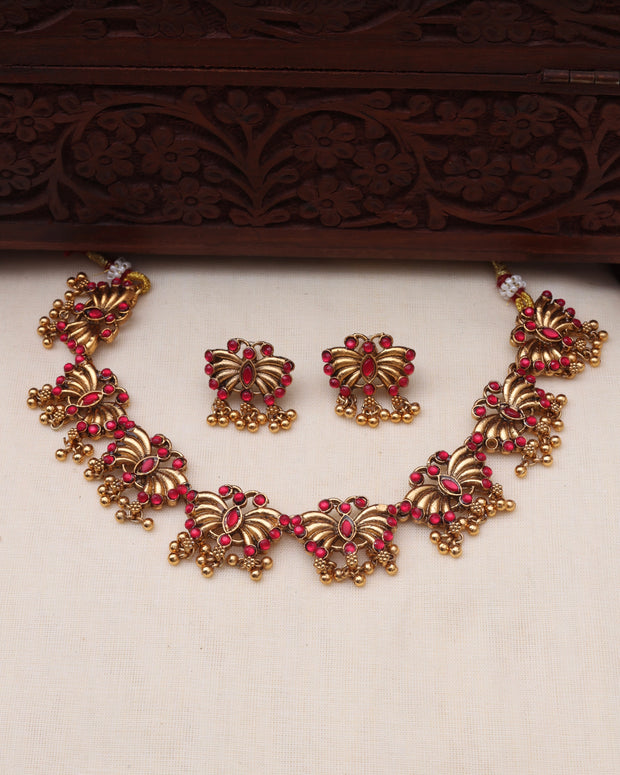 Butterfly necklace set-JS 0117