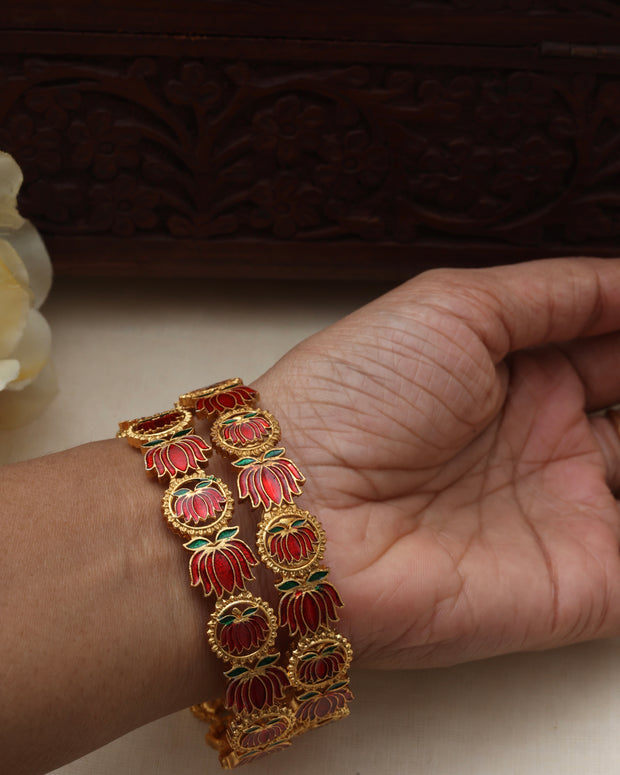 Red Lotus bangles