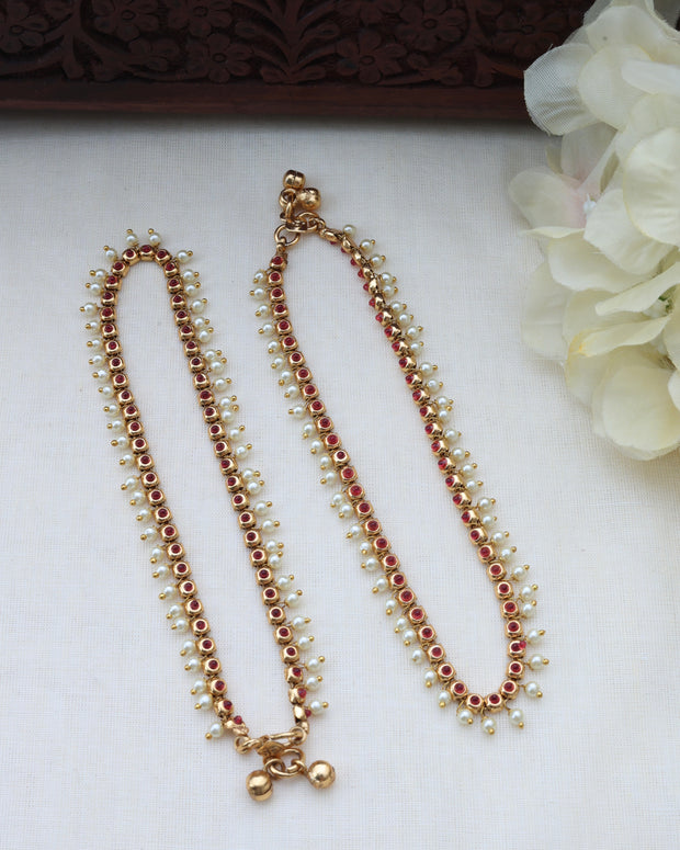 Ruby motti Anklet