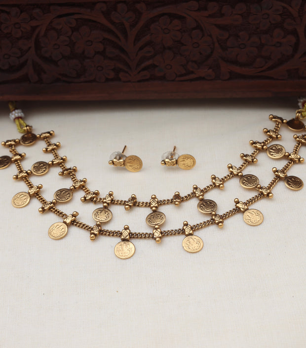 2 layer coin choker set