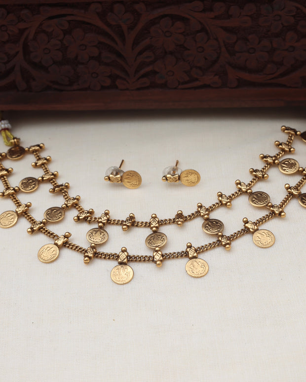 2 layer coin choker set
