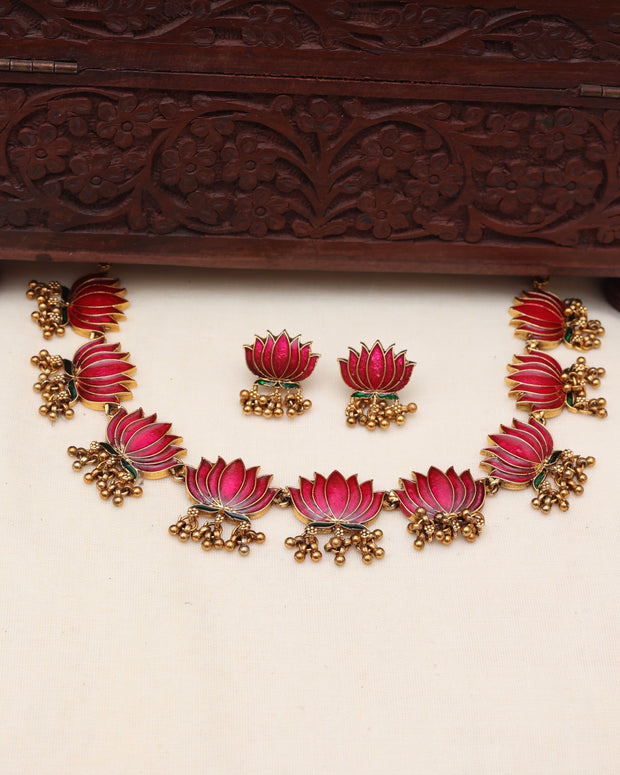 Lotus Necklace set