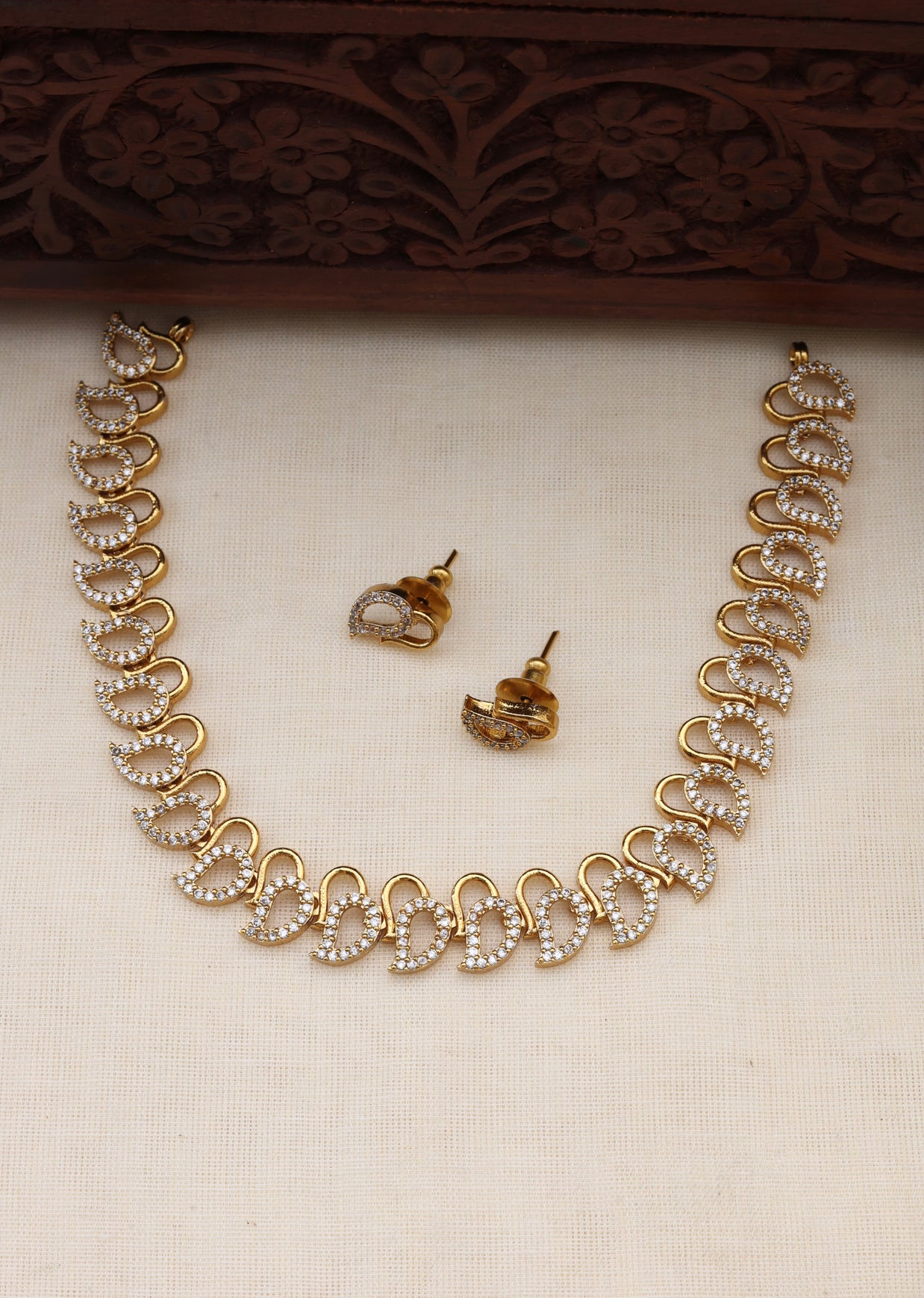 Elena AD necklace set-(JS 0274)