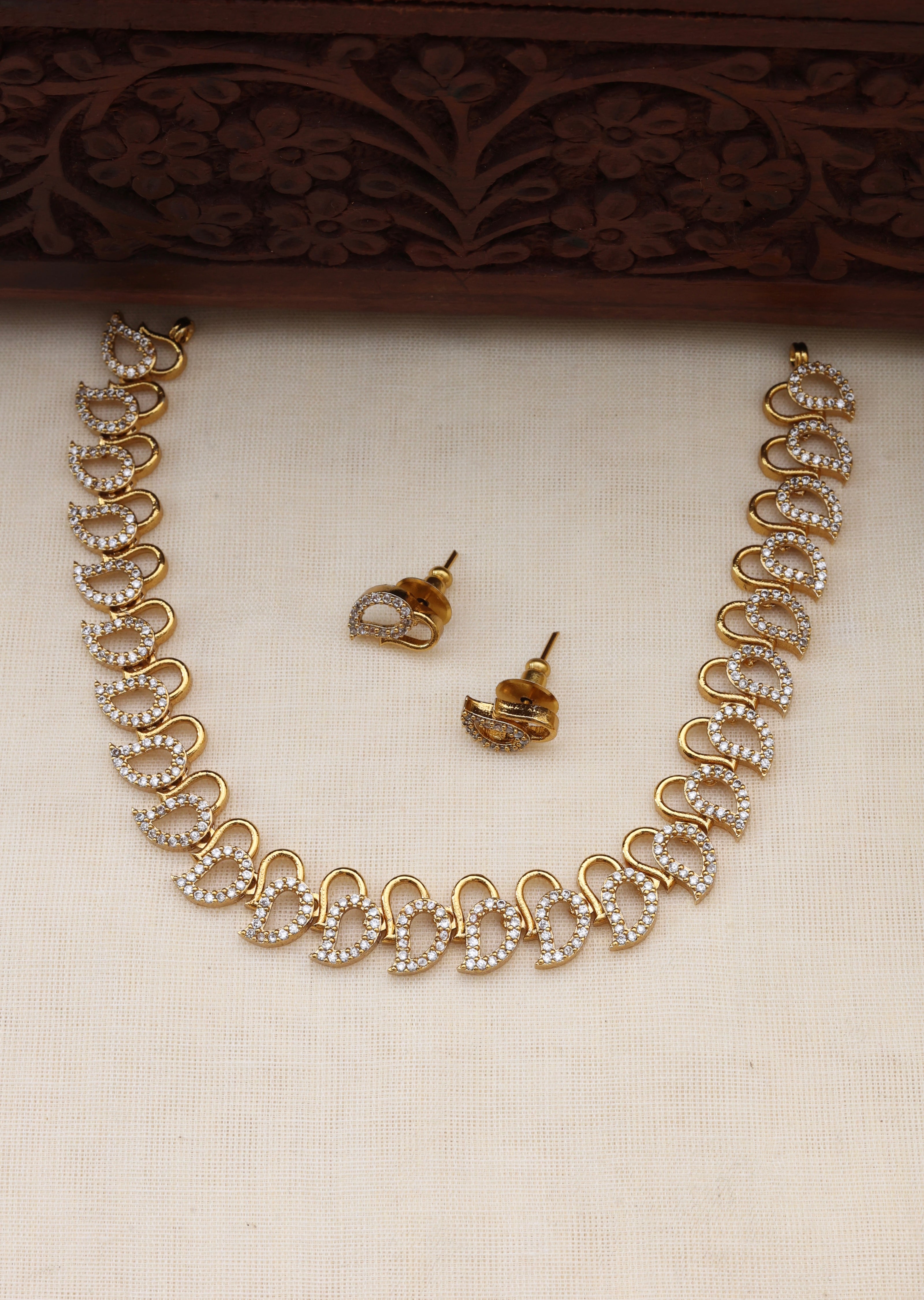 Elena AD necklace set-(JS 0274)