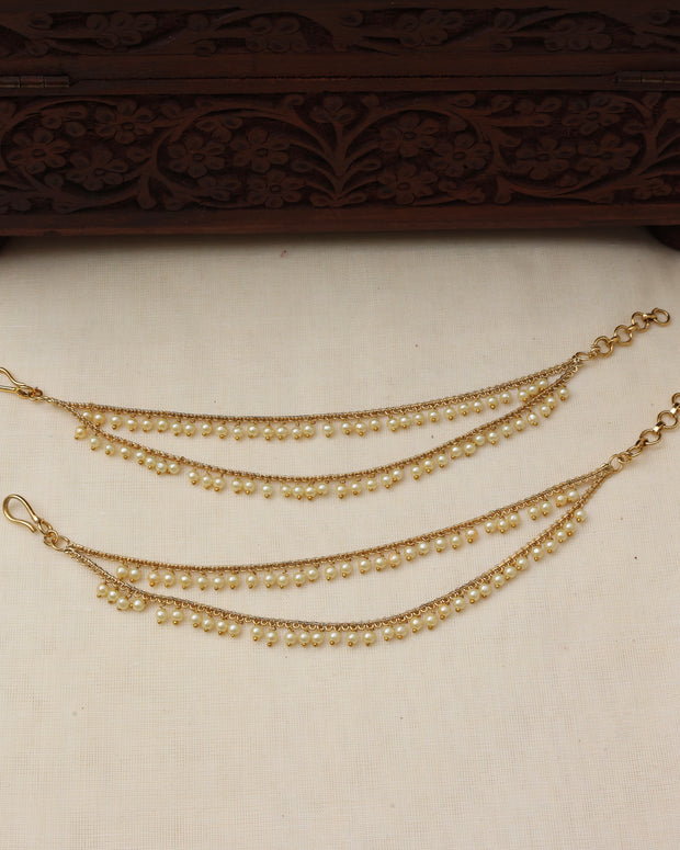 2 layer pearl earchain - (EC 003)