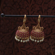 Trisha jhumkas Ruby-JS 0169