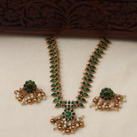 Haritha necklace set Green- (JS 0238)