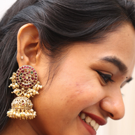 Kemp Peacock Heavy Jhumkas
