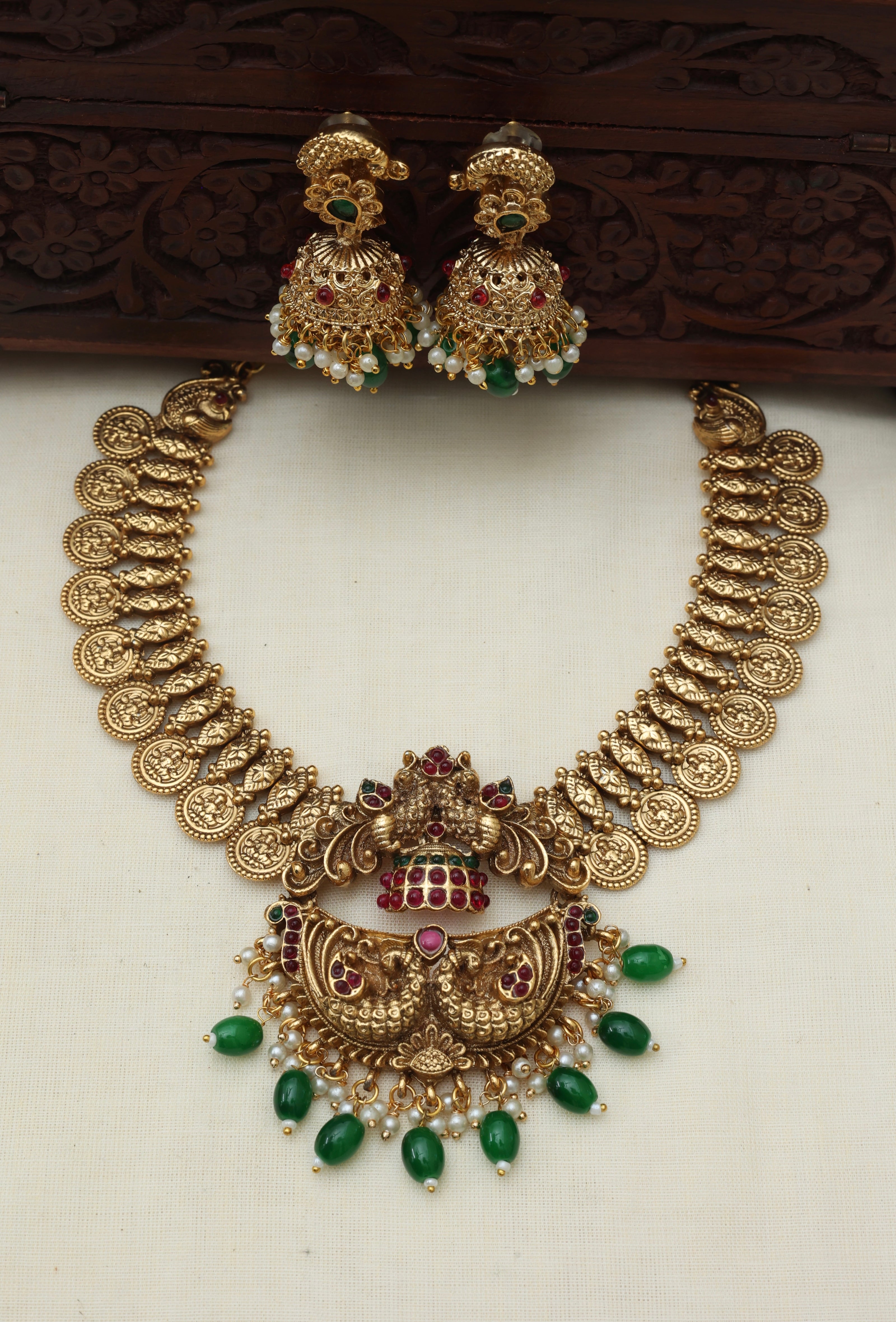 Mayura coin necklace set