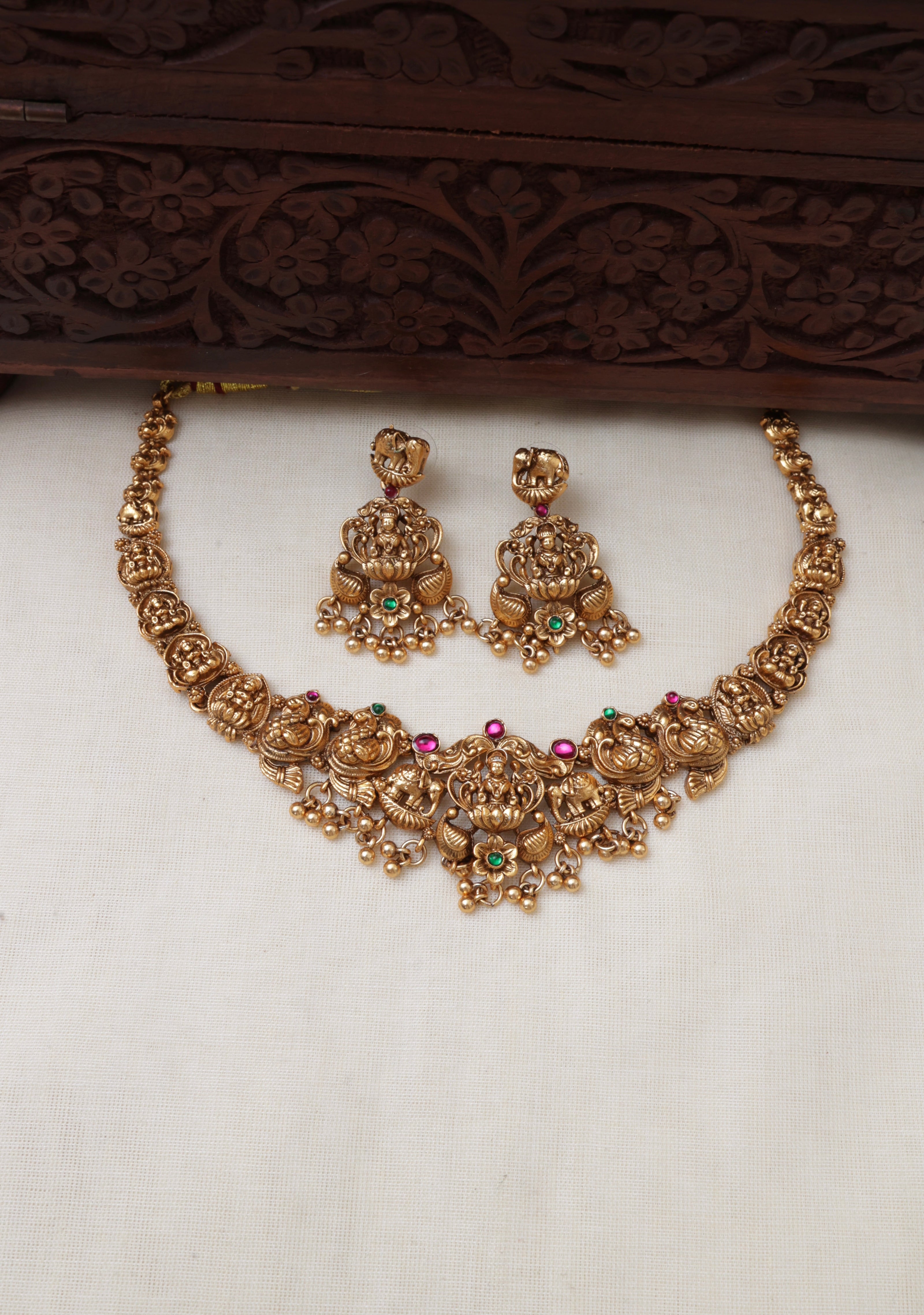 Dhana Lakshmi necklace set-JS 0246