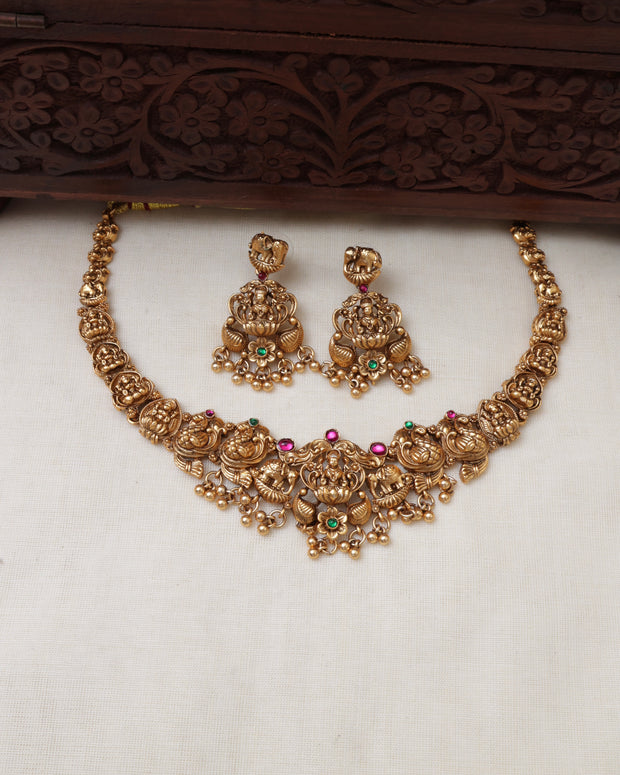 Dhana Lakshmi necklace set-JS 0246