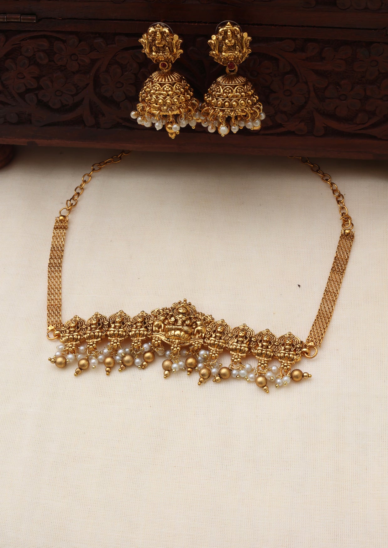 Divine Lakshmi Temple choker set