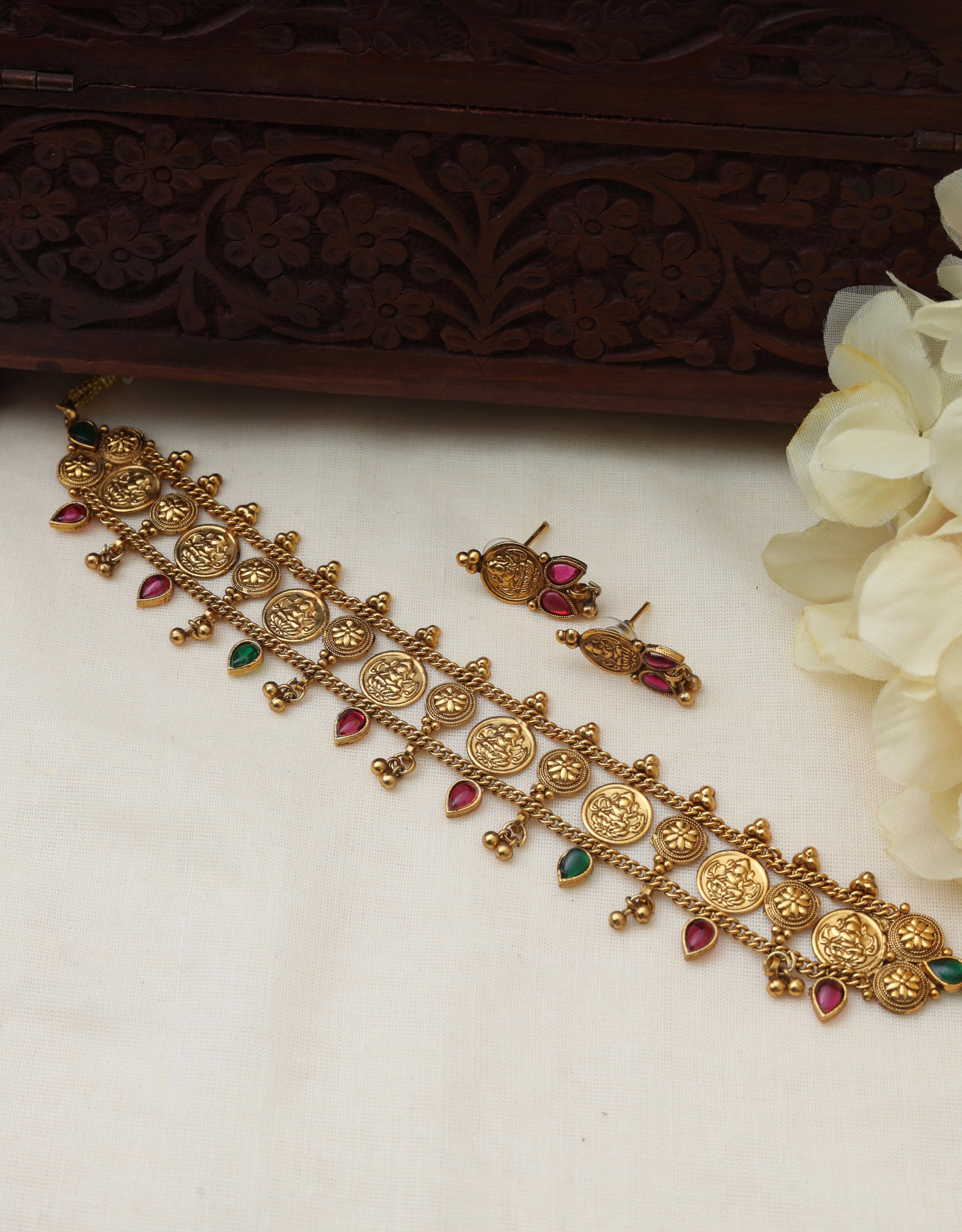 Bhavya coin choker set