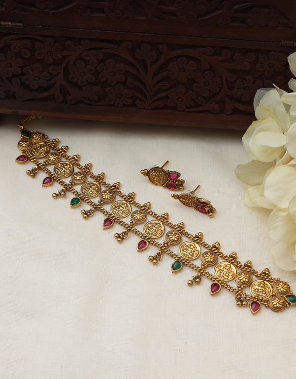 Bhavya coin choker set