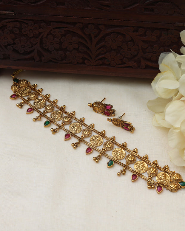Bhavya coin choker set