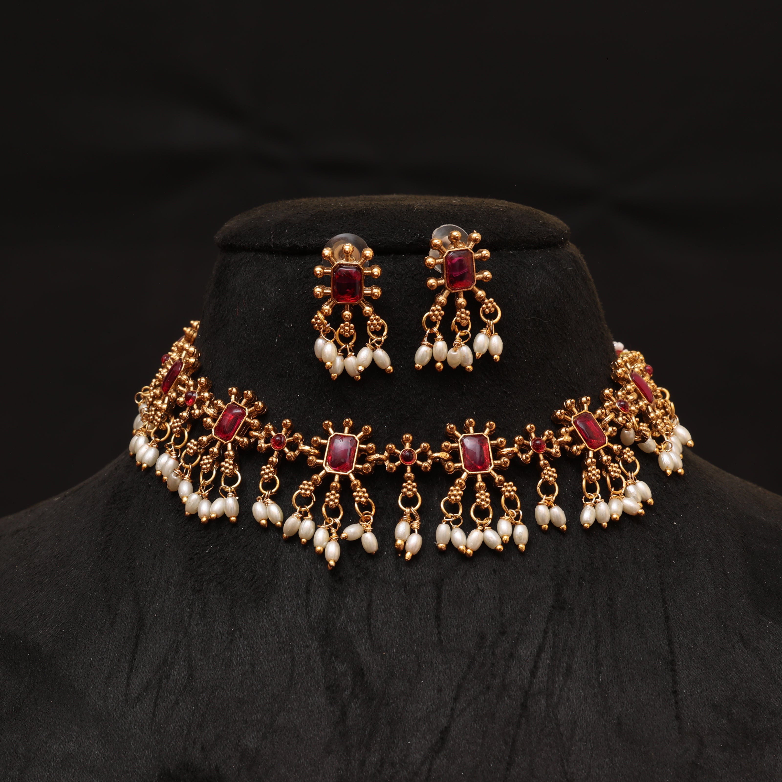 Ruby Radiance Necklace set