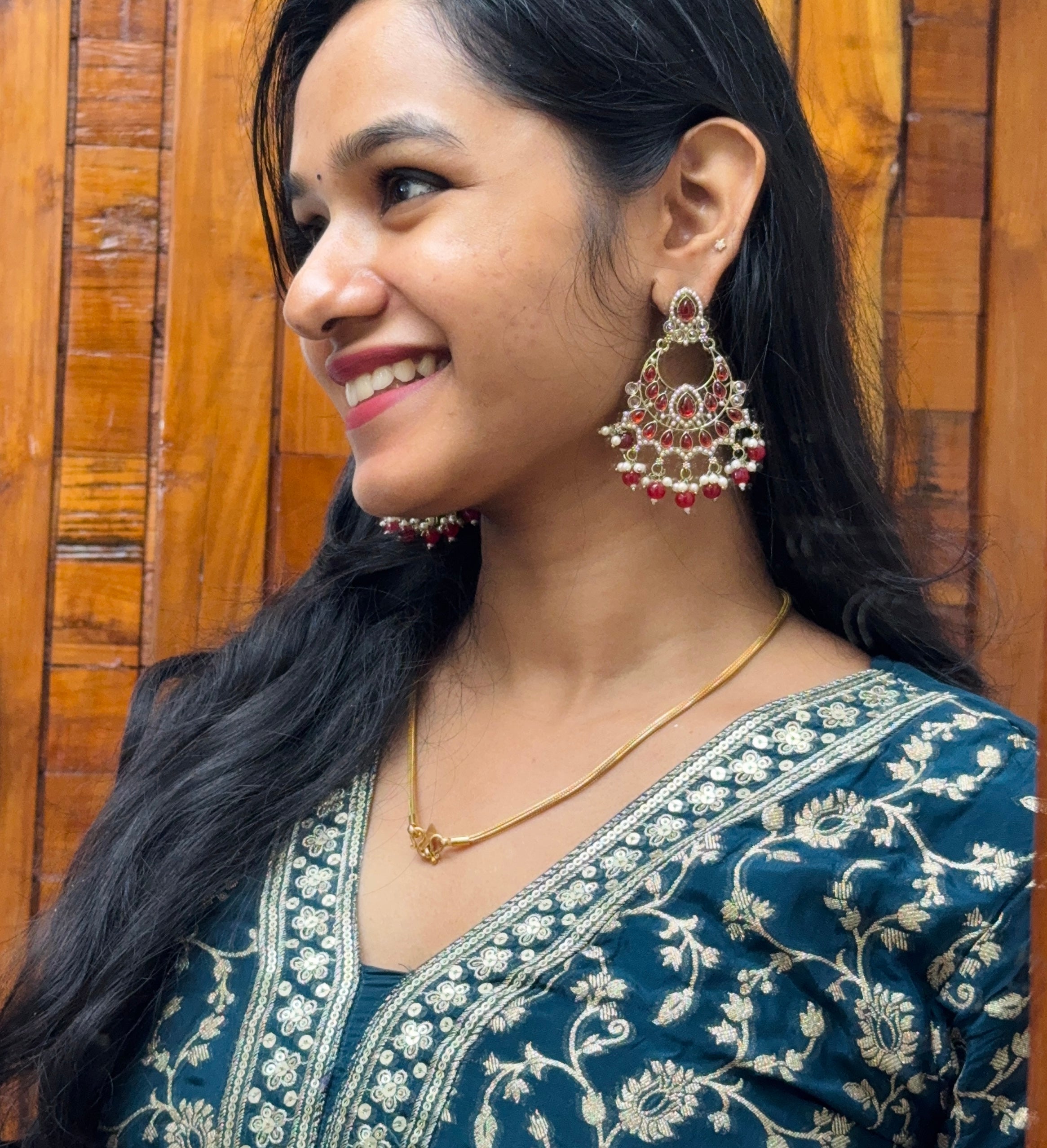 Mumtaz Mahal Kundan Earrings