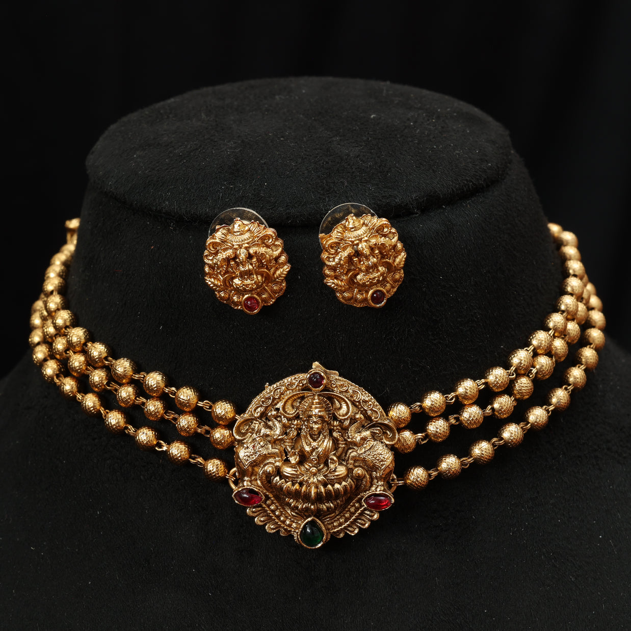 Golden Lakshmi choker