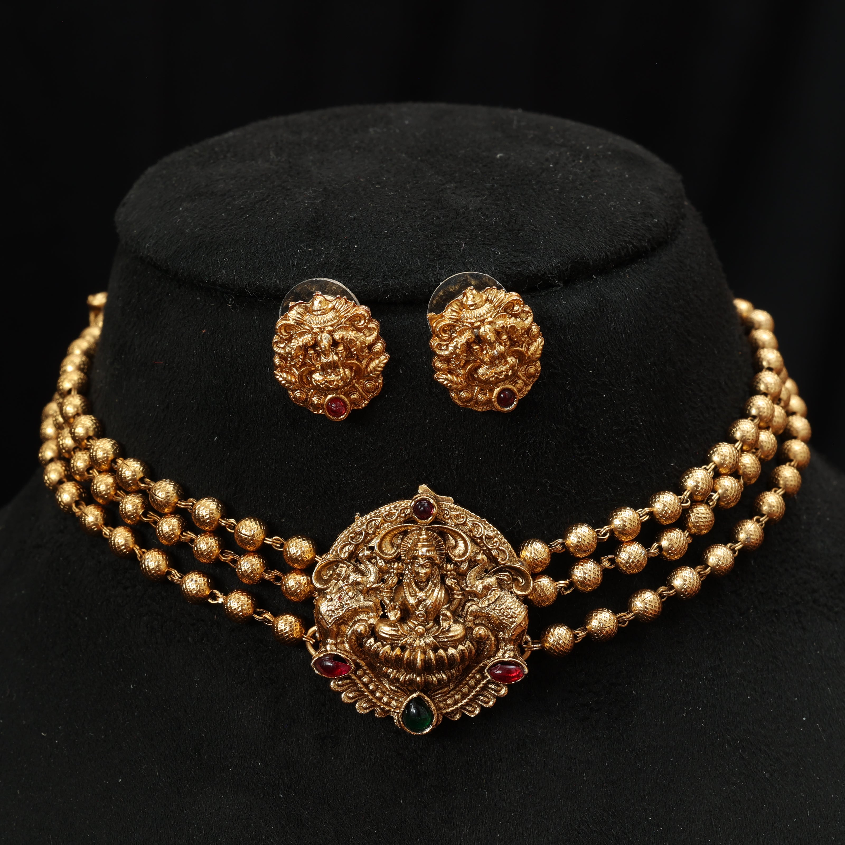 Golden Lakshmi choker