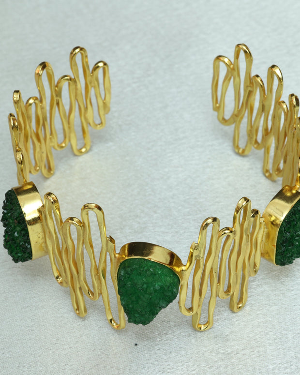 Waves Handcuff 18K Gold Plated