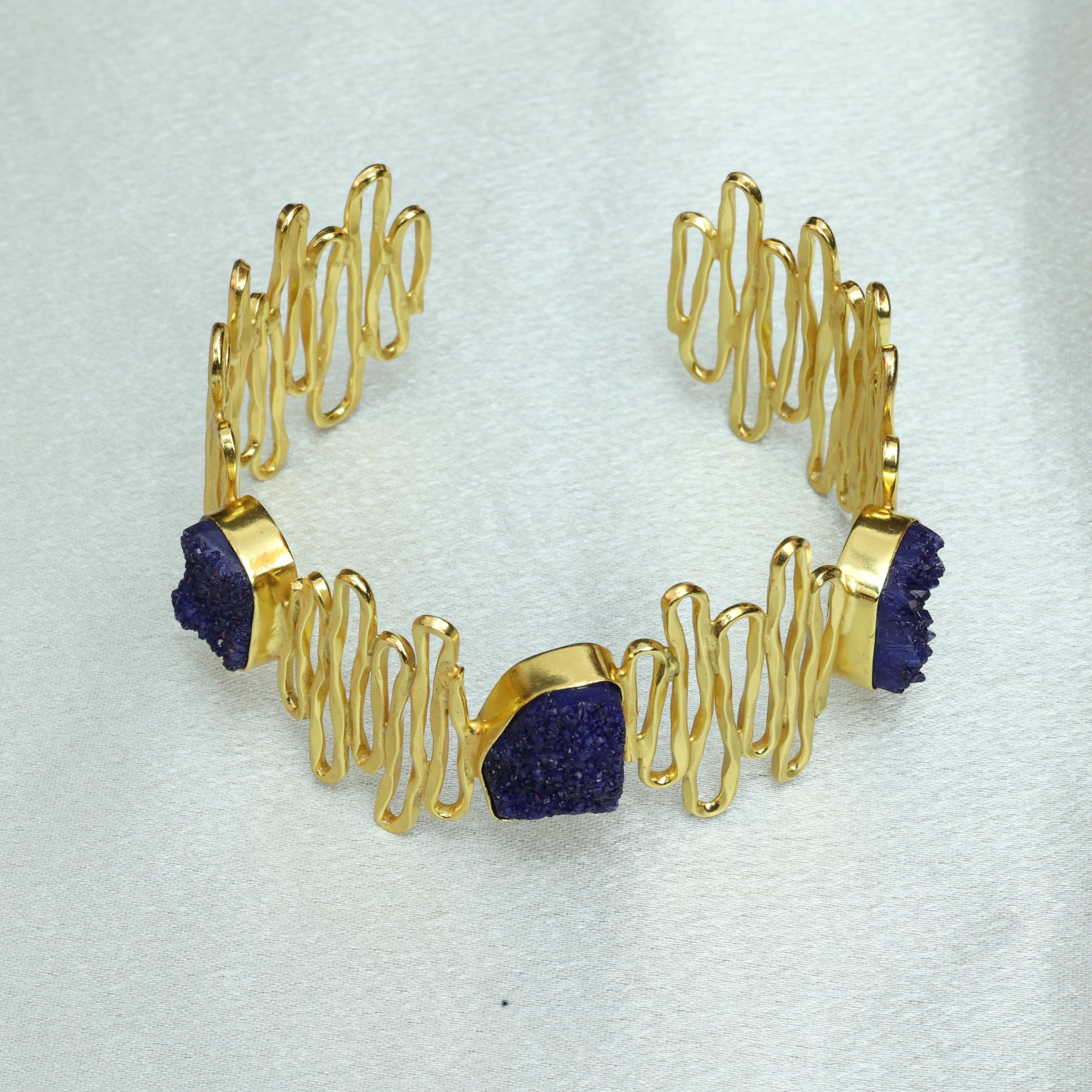 Waves Handcuff 18K Gold Plated