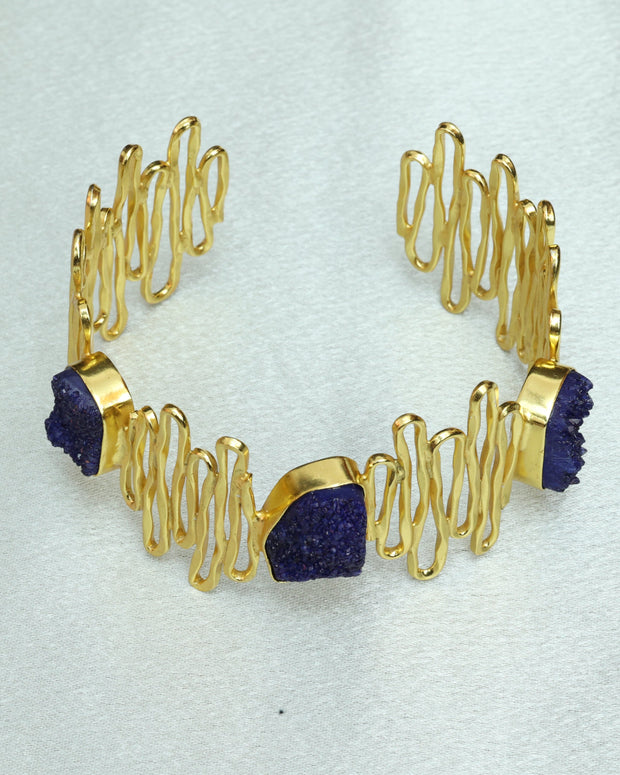 Waves Handcuff 18K Gold Plated
