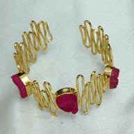 Waves Handcuff 18K Gold Plated