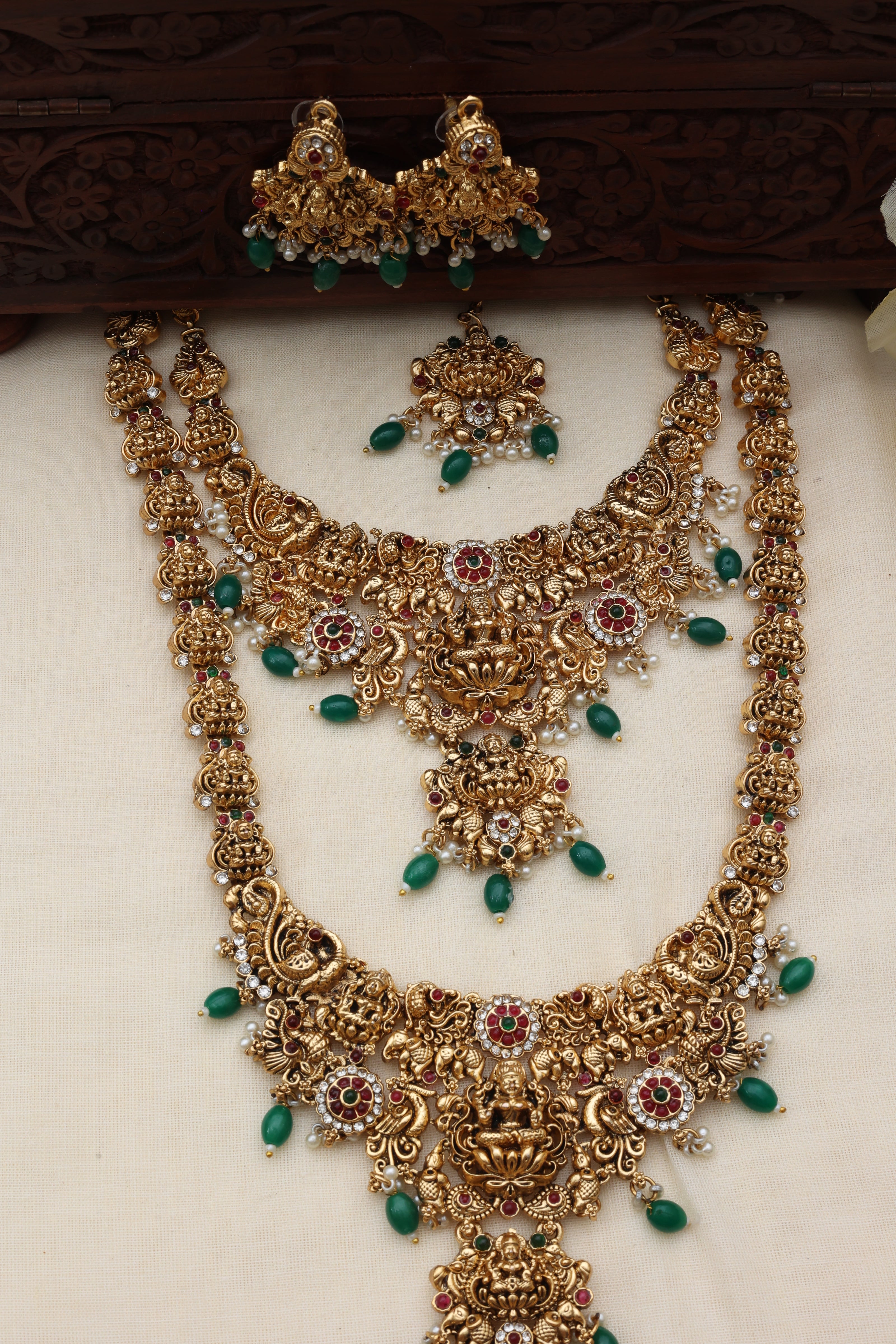 Nagas lakshmi emerald bridalset-(BR-020)