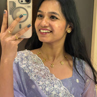 Invisible flower necklace set