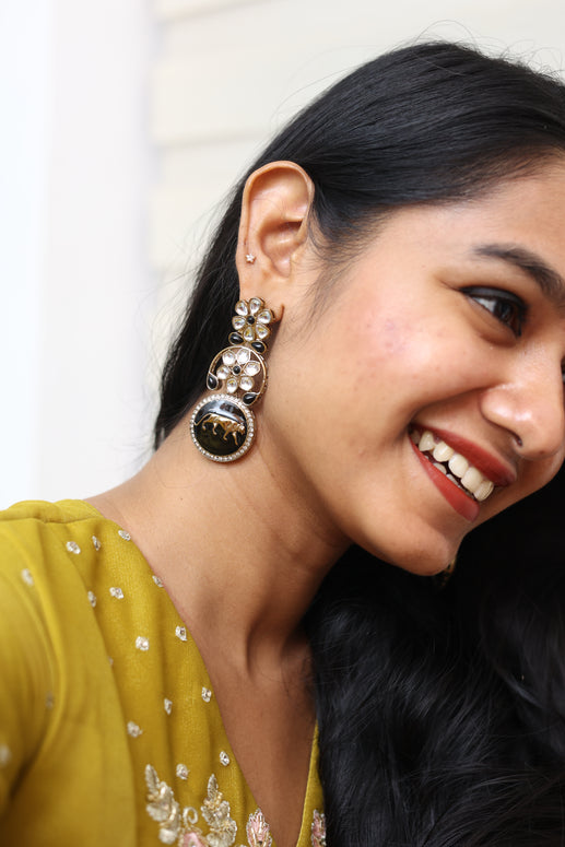 Regal Roar Polki Earrings