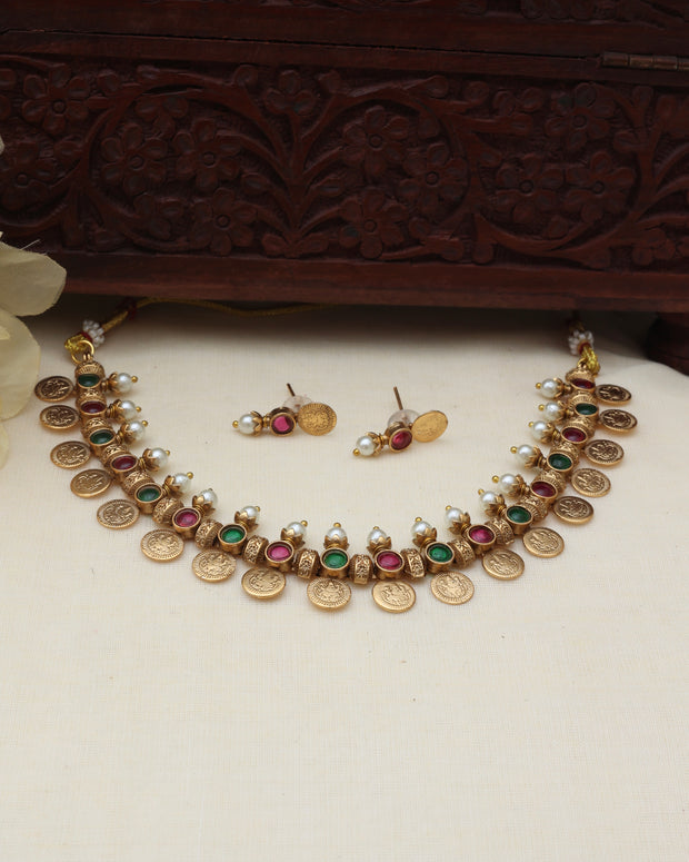 Devi kaasu necklace set